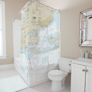 Rideaux De Douche Graphique marin de la baie Pensacola 11383