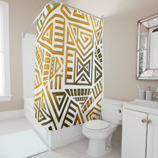 Rideaux De Douche Graphique numérique Motif Africain