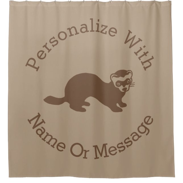 Rideaux De Douche Graphisme du Ferret mignon (Devant)