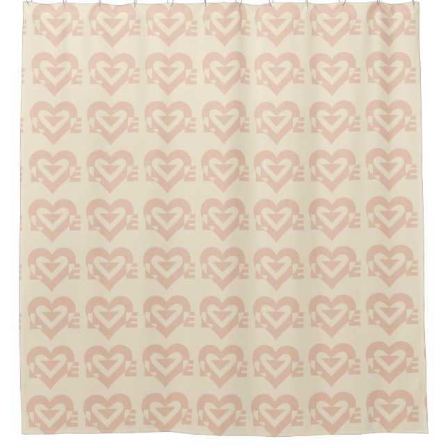 Rideaux De Douche Graphisme mignon, Beige crème (Devant)