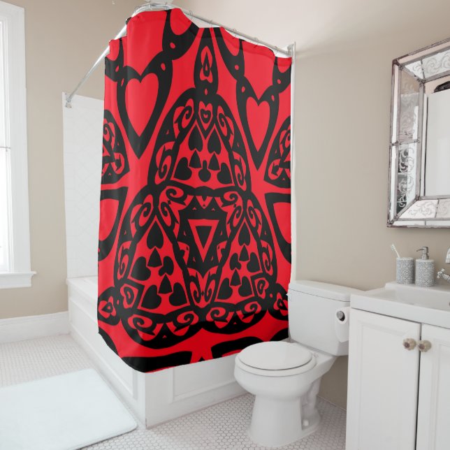 Rideaux De Douche gras et beau  (En situation)