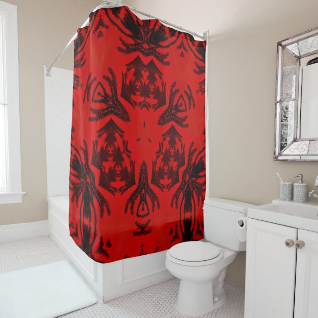 Rideaux De Douche gras et beau  (En situation)