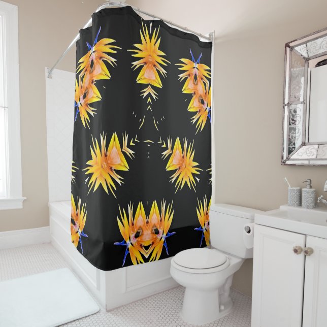 Rideaux De Douche gras et beau  (En situation)
