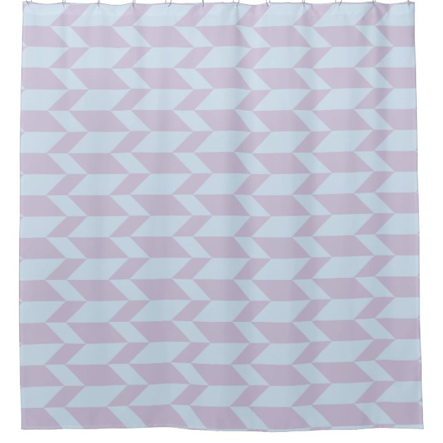 Rideaux De Douche Gras Flèche à deux tons Chevron Grille Poudre Past (Devant)