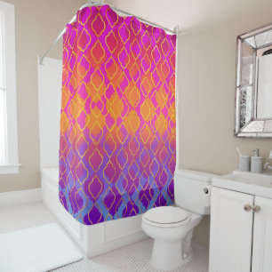 Rideaux De Douche Gras Rose Orange Or Vivant Éclatant Coloré