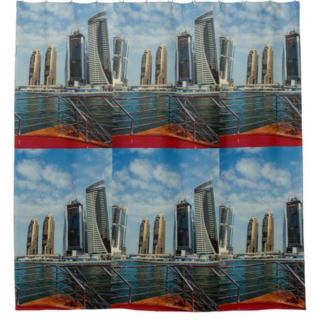 Rideaux De Douche Gratte-ciel dans la marina de Dubaï (Devant)