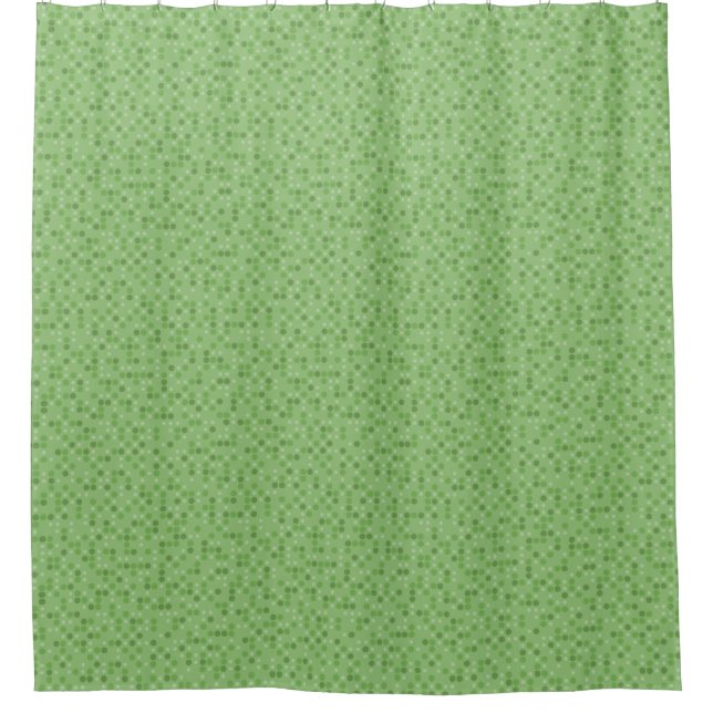 Rideaux De Douche Green Polka Dots (Devant)