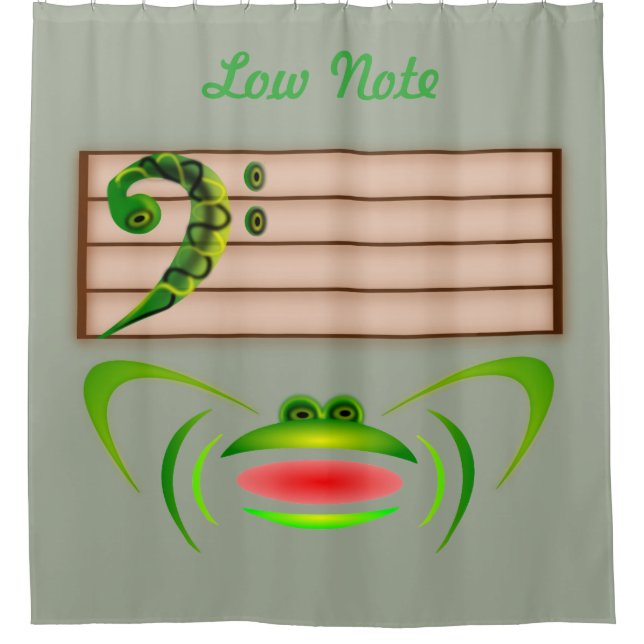 Rideaux De Douche Grenouille verte Note basse (Devant)