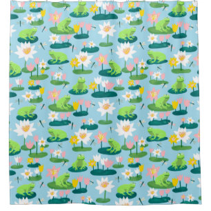 Rideaux De Douche Grenouilles et coussinets de Lily mignonnes person