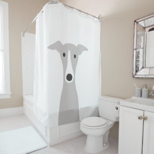 Rideaux De Douche Greyhound mignon, Greyhound italien ou Chien Whipp
