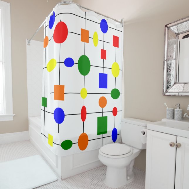 Rideaux De Douche Grille Bauhaus (En situation)