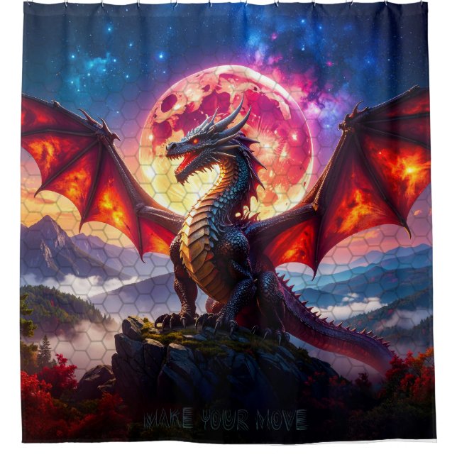 Rideaux De Douche Grille de dragon 001 (Devant)