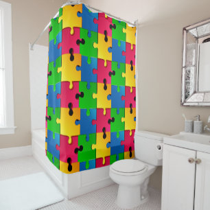 Rideaux De Douche Grille de Puzzle