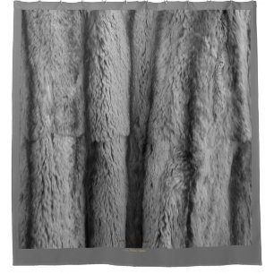 RIDEAUX DE DOUCHE GRIS À LA FOUR CHINCHILLA