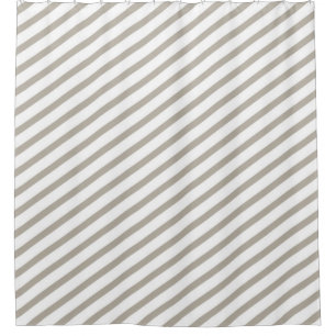 Rideaux De Douche Gris et blanc Diagonale Gris et blanc