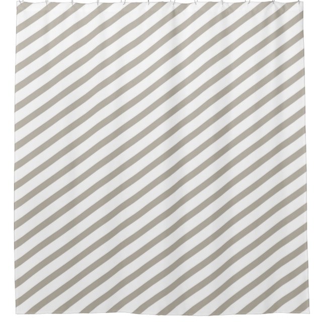 Rideaux De Douche Gris et blanc Diagonale Gris et blanc (Devant)