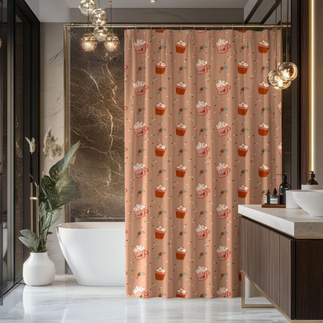Rideaux De Douche Groovy Xmas Curtain 70s Pastel Festive Accent (Groovy Xmas Curtain 70s Pastel Festive Accent)