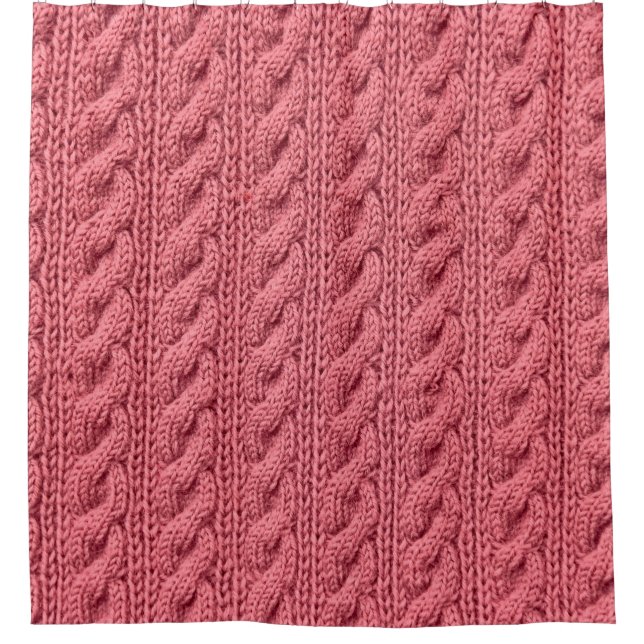 Rideaux De Douche Gros plan du motif de la texture du pull. (Devant)