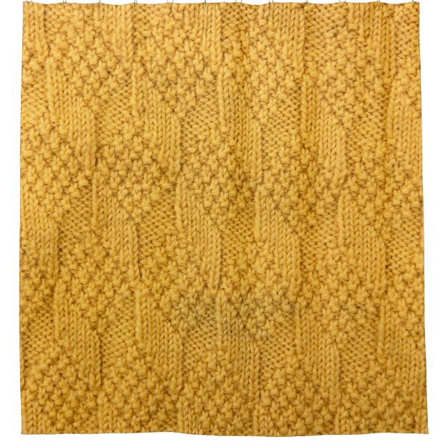 Rideaux De Douche Gros plan du motif du tricot. (Devant)