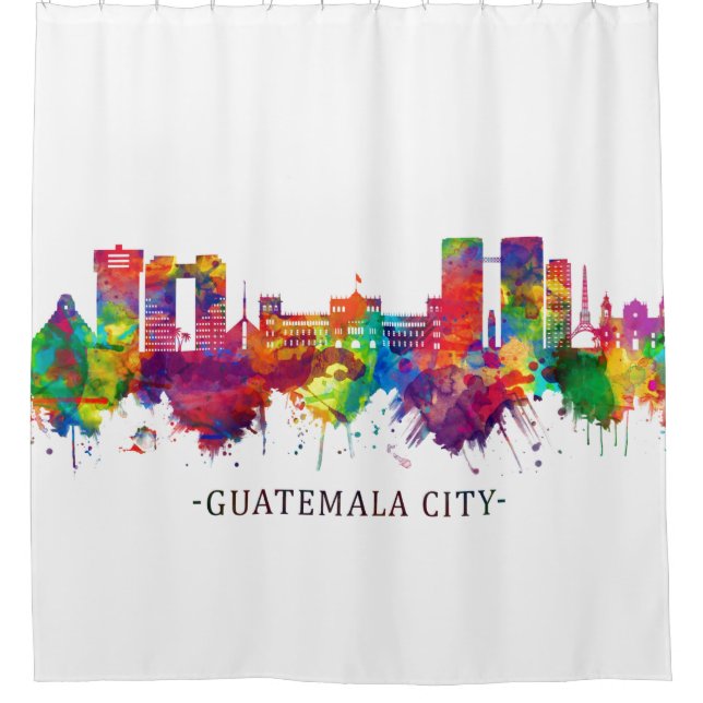 Rideaux De Douche Guatemala City Guatemala Skyline (Devant)
