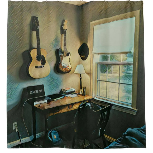 Rideaux De Douche Guitar gifts for girlfriend (Devant)