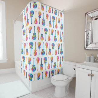 RIDEAUX DE DOUCHE GUITAR POP ART