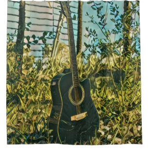 Rideaux De Douche Guitare cadeau pour guitariste