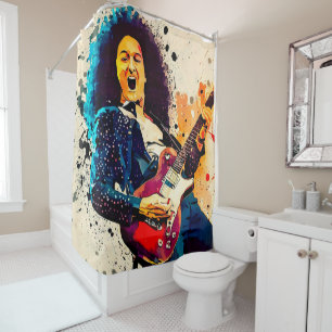 Rideaux De Douche guitariste cool