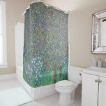 Rideaux De Douche Gustav Klimt - Rosiers sous les arbres<br><div class="desc">Rosiers sous les arbres / Roses sous les arbres par Gustav Klimt en 1905</div>