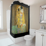 Rideaux De Douche Gustav Klimt The Kiss Vintage<br><div class="desc">Gustav Klimt Le Kiss Vintage Art Nouveau Peinture Le Kiss (En allemand : Der Kuss) a été peint par le peintre symboliste autrichien Gustav Klimt entre 1907 et 1908, le point culminant de sa période d'or, lorsqu'il peignit un certain nombre d'oeuvres dans un style doré similaire. Le tableau est largement...</div>