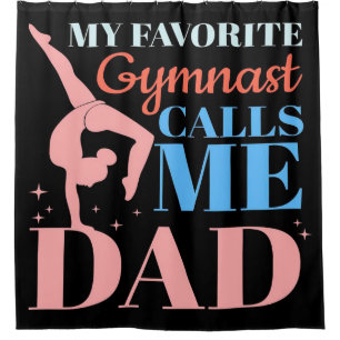Rideaux De Douche Gymnaste Papa Gymnastique Meilleure Fête des père