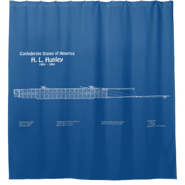 Rideaux De Douche H. L. Hunley - Plan directeur des navires (Devant)