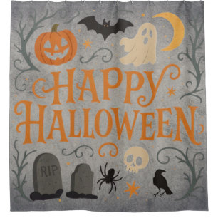 Rideaux De Douche Halloween classique et vintage