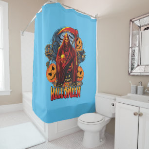 Rideaux De Douche Halloween Evil skeleton