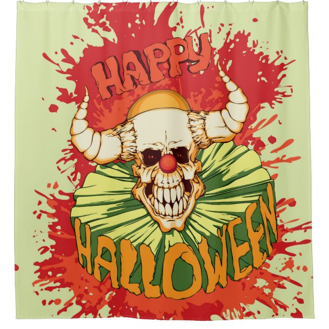 Rideaux De Douche Halloween flyer : thème clown diabolique (Devant)