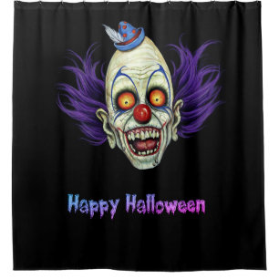 Rideaux De Douche Halloween heureux Bimbe le clown effrayant