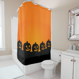 Rideaux De Douche Halloween Jack-O-Lanterns