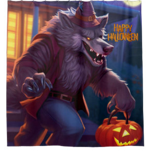 Rideaux De Douche Halloween/loup-garou/automne/automne