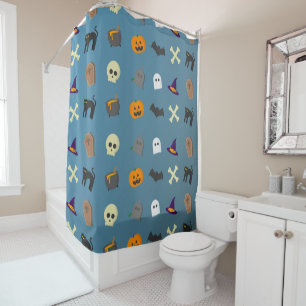 Rideaux De Douche Halloween mignon Éffrayant Whimsical amusant Motif