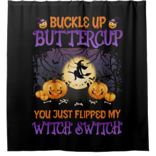 Rideaux De Douche Halloween Sorcière Échange Attache-toi Bouton-d'or