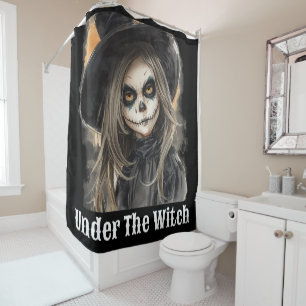 Rideaux De Douche Halloween, Sous le Chapeau de Sorcière, Étrange Ef