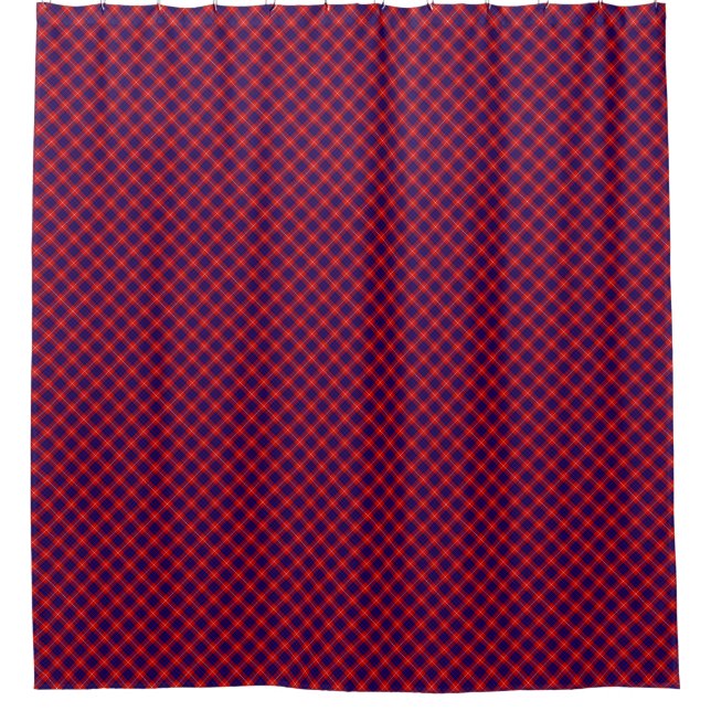 Rideaux De Douche Hamilton tartan rouge bleu violet plaid (Devant)