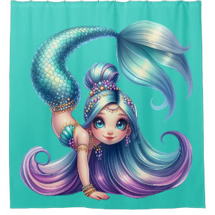 Rideaux De Douche "Handstand Mermaid Magic"