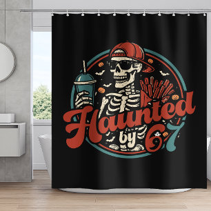 Rideaux De Douche Hanté par 67 Drôle d'Halloween Six Sept 67 Meme