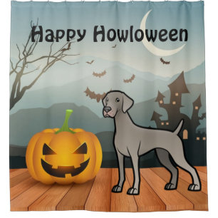 Rideaux De Douche Happy Howloween Weimaraner