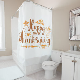 Rideaux De Douche Happy Thanksgiving