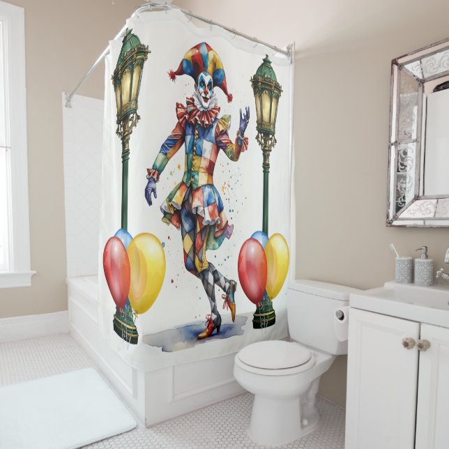 Rideaux De Douche Harlequin vintage (En situation)