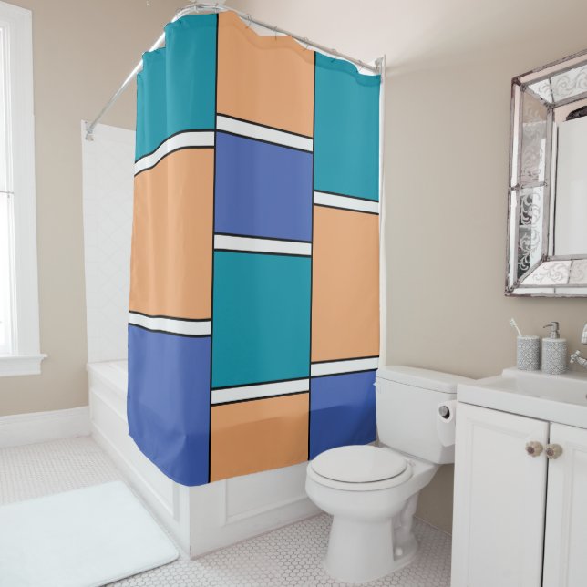 Rideaux De Douche Harmonie des couleurs (En situation)