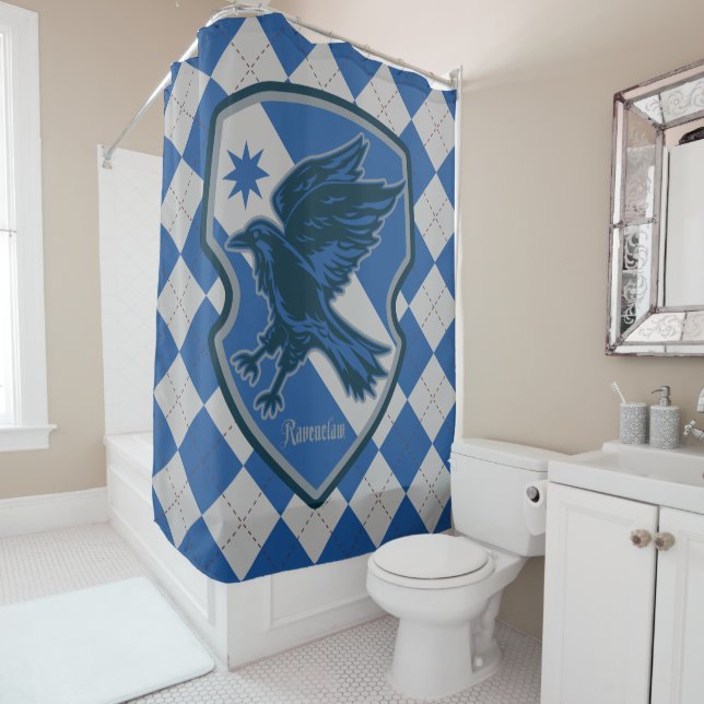 Rideaux De Douche Harry Potter | Blason de fierté de la maison Raven (En situation)