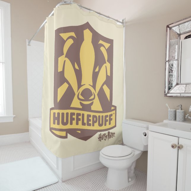 Rideaux De Douche HARRY POTTER™ | Été Magique HUFFLEPUFF™ Crest (En situation)